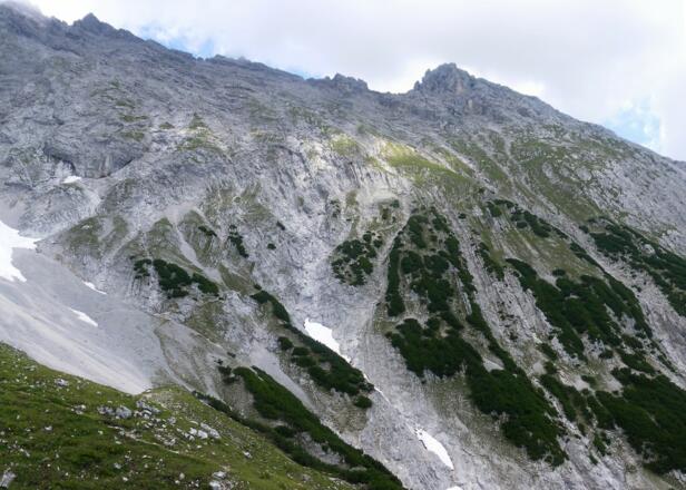 Karkopf Südflanke mit erkennbarem Steig