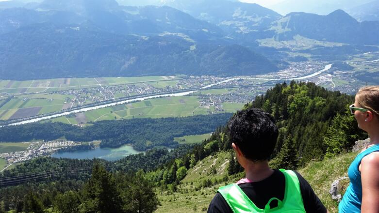 Blick ins Inntal und zum Reintalersee.