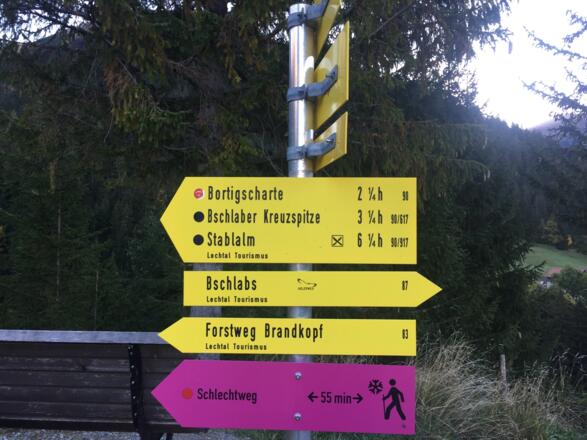 DIe Tour ist gut ausgeschildert und markiert