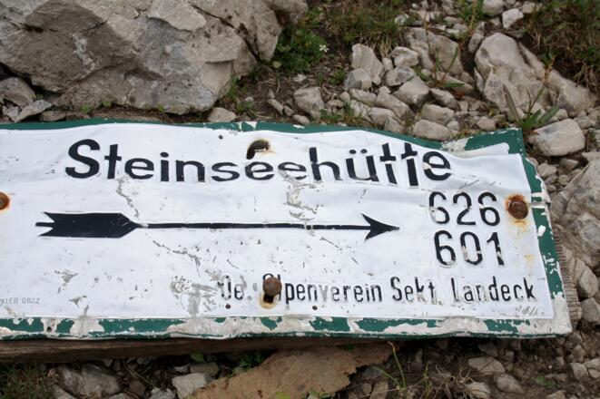 Wegweiser Steinseehütte