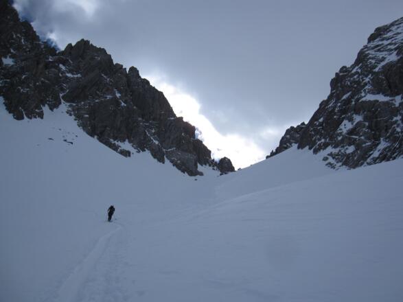 Aufstieg zur westlichen (Vordere) Dremelscharte 2434m