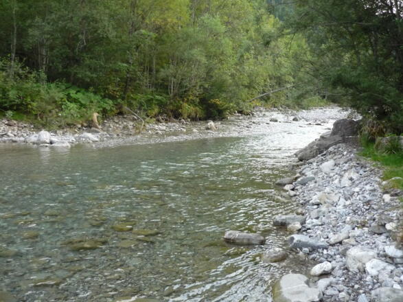 An der Breitach entlang geht es dann zurück nach Baad