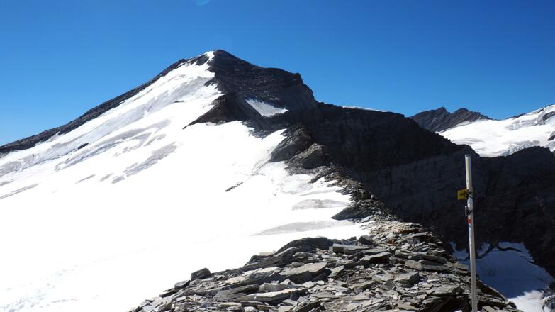 Obere Ödenwinkelscharte 3228m mit Johannisberg
