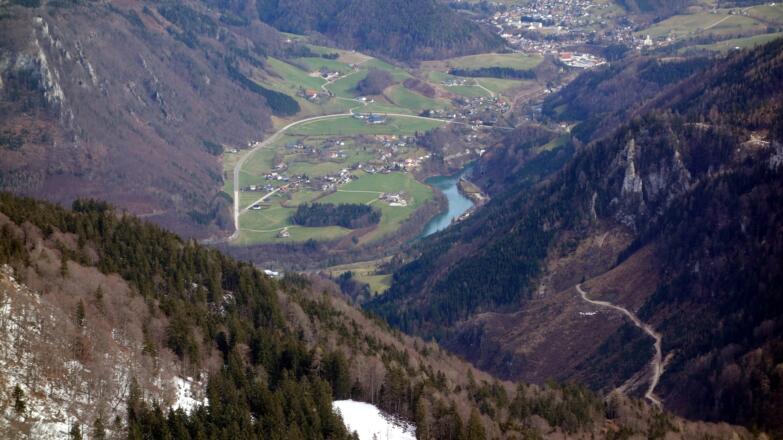 Blick ins Ennstal vom Burgspitz