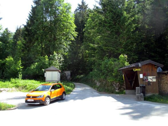 Hier oder nach 100m geht's los um 460m