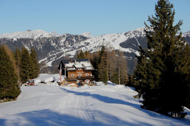 Blick zurück zur Kleinarler Hütte