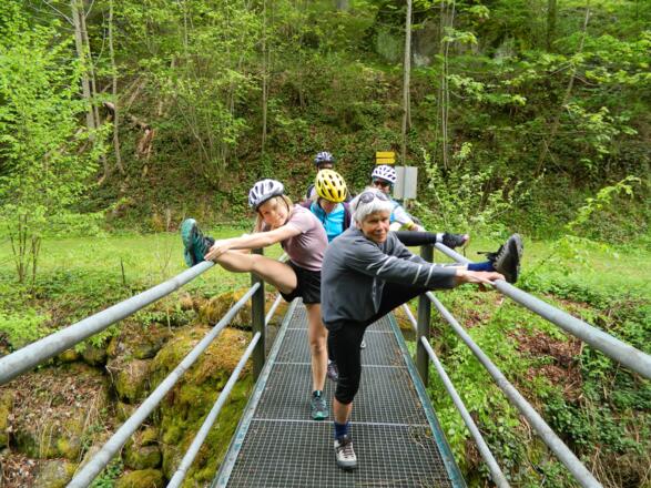Dehnen am Falkenstein-Steg