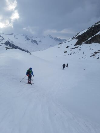 der letzte Anstieg vor der Hütte gleich danach geht es bergab