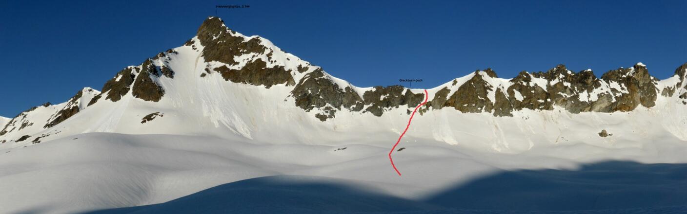 Anstieg zum Glockturm Joch