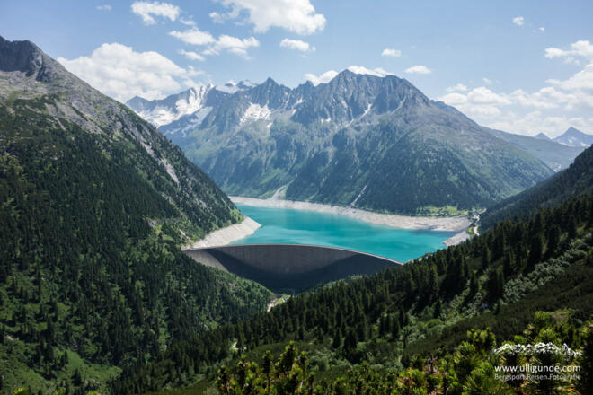 Die Staumauer vom Schlegeis Stausee