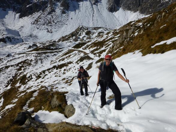 Früher Wintereinbruch auf dem Weg zur Jakoberalm