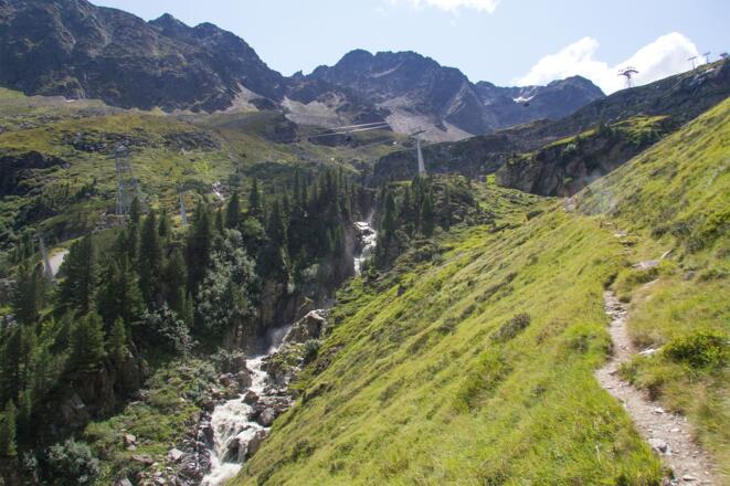 Unterhalb der Gletscherschliffkante des Fernau-Gletschers