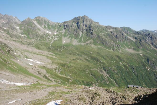 Aufstieg von der Tüb. Hütte zum Plattenjoch
