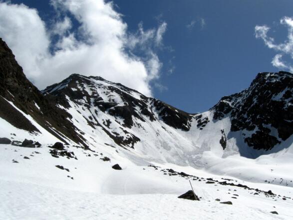 Gaißkogel mit Gaißkogelscharte - nun in der Sonne