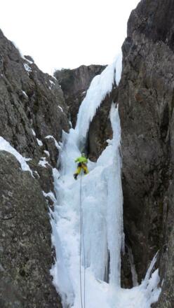 Im Vorstieg der ersten Seillänge