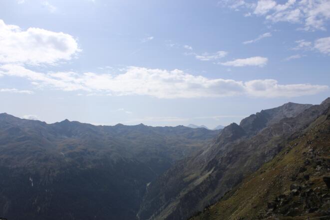 Blick vom Tulfein Jöchl in das Voldertal