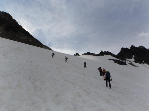 Kurz vor der Scharte.