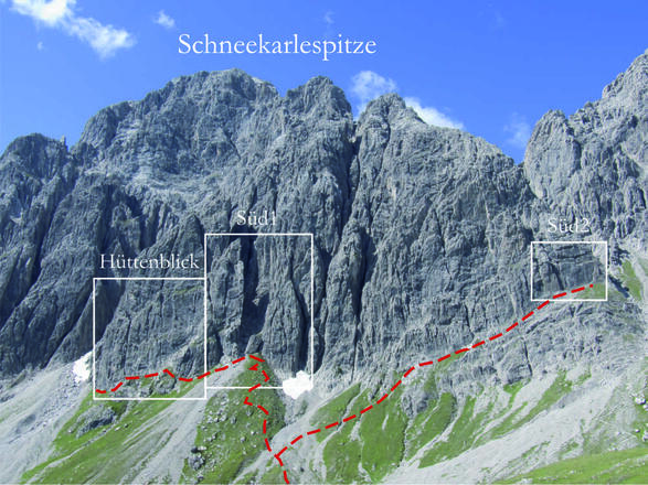 Klettergärten Schneekarle Süd Übersicht