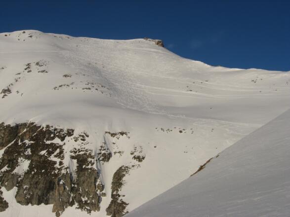 Die Kesselspitze mit vielen Abfahrtsspuren.