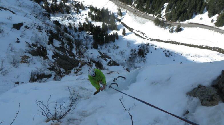 Nachstieg der letzten Seillänge