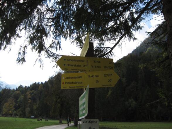 Ab hier geht's bergauf Richtung Großer Priel (05.10.2014)