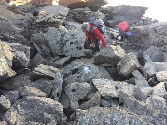 typisches Gelände am Südwestgrat