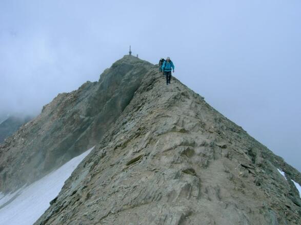 Der Grat etwas exponiert