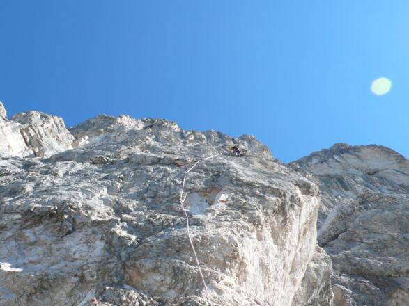 Einstiegslänge sehr anspruchsvoll und grausliger Kaltstart