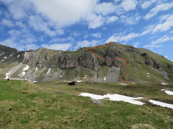 Hier über Steigspuren (nicht markiert) auf das Foppmandl.