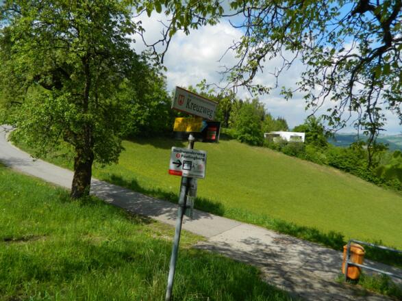 Wegtafeln beim Abstieg