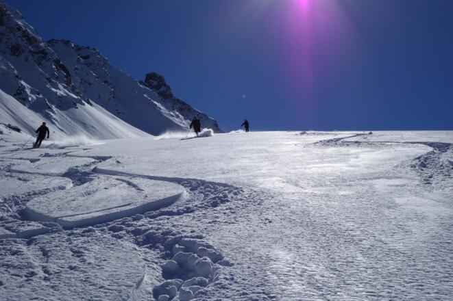 Traumhaftes Abfahrtsgelände ...