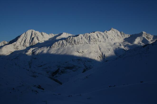 Sonnenuntergang auf der Vernagthütte.