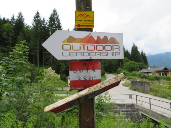 Über die Traun Richtung Goiserer Hütte