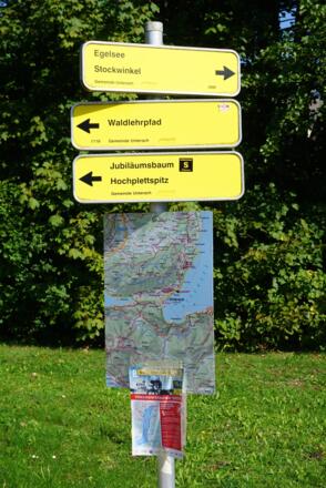 Wegweiser am Ausgangspunkt