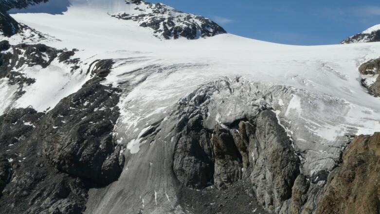 Abstieg Blick zum Kesselwandferner, Brandenburger Haus