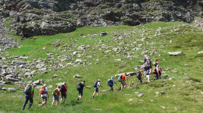 Beim Aufstieg kurz vor der zweiten Steilstufe