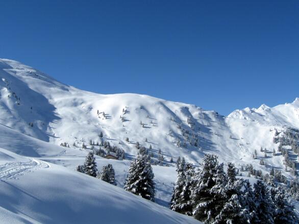 Auf dem Weiterweg zur Kühgrüblalm (im Hintergrund unbewirtschaftet)