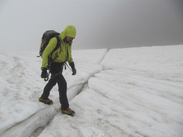 wieder über den Übeltalferner zum Grat des wilden Freiger