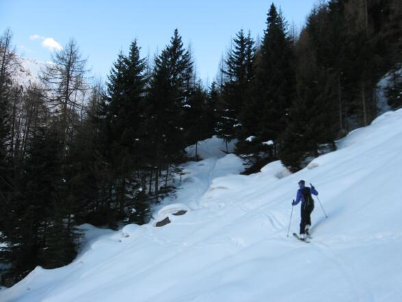 Der Beginn des Steiges.