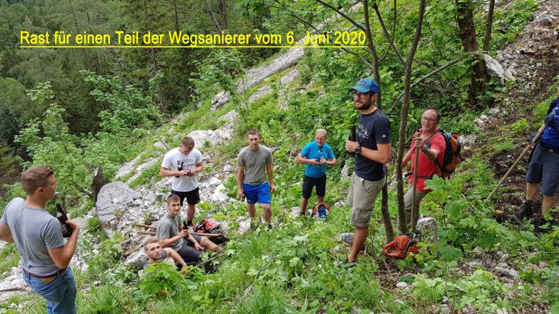 &#039;Rast für die Wegsanierer.