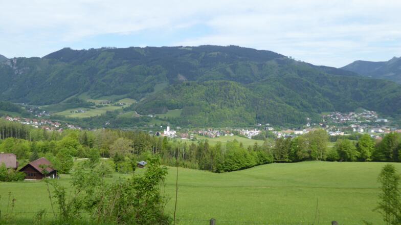Beim Weyrer Blick - die erste Abfahrt beginnt.