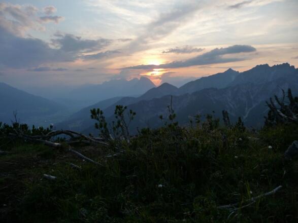 Abendstimmung am Kirchberger Köpfl Richtung Westen