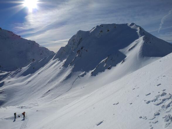 Mölser Sonnenspitze von der Mölser Scharte aus gesehen