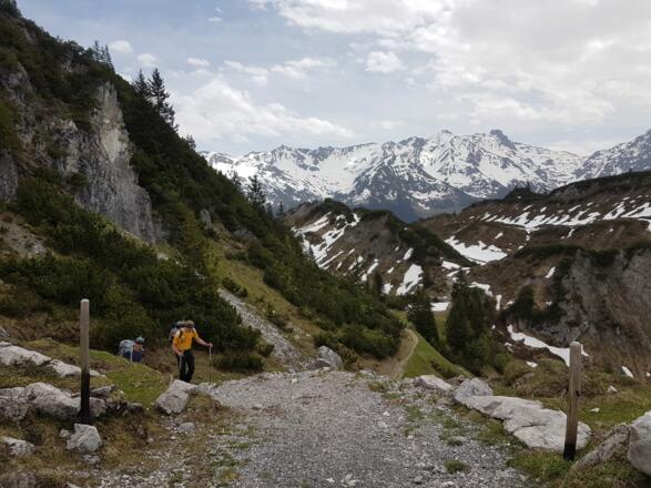 Zustiegsweg kurz vor der Grabs Alpe
