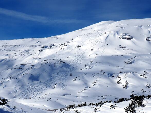 Gipfelhang Angerkogel von 1955m gesehen.