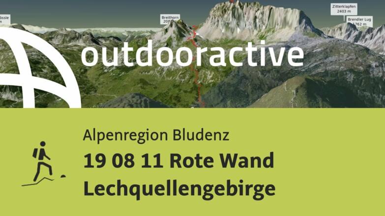 Bergtour in der Alpenregion Bludenz: 19 08 11 Rote Wand Lechquellengebirge