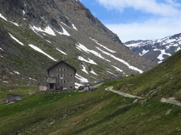 Der erste Blick zur Hütte