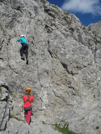 obere Variante des Klettersteigs