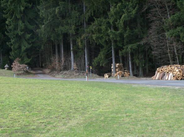 Die "Hauptstrasse" verlassen und am Wanderweg weiter