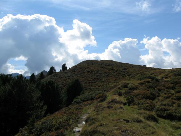 Blick zum unscheinbaren Salfainsgipfel.